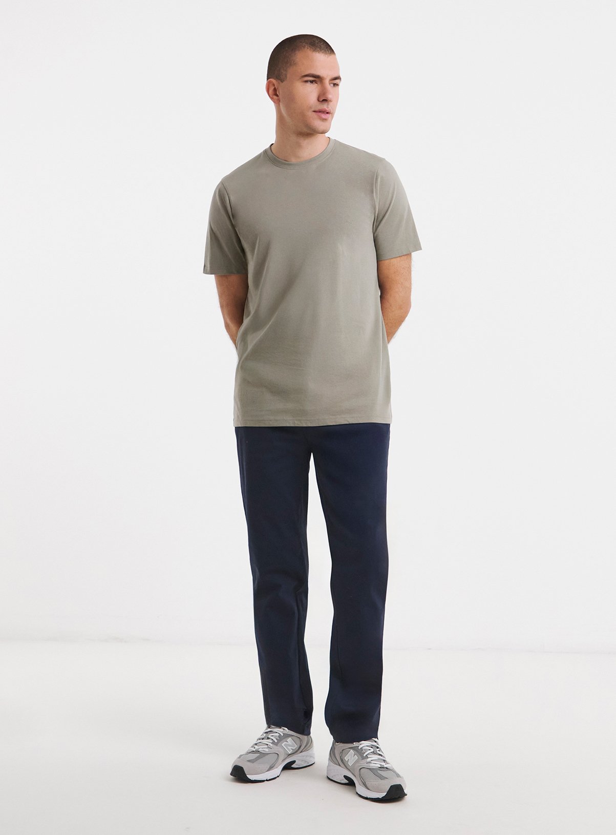 JACAMO 5 Pack Multi Crew Neck T Shirts Long Neutral Bright 1XL - Image 2 thumbnail